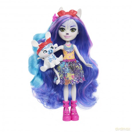 Enchantimals Lalka Zebra deluxe HNV28