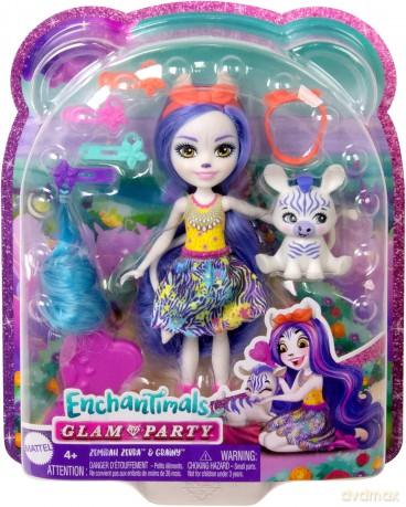 Enchantimals Lalka Zebra deluxe HNV28