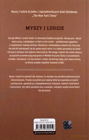 Myszy i ludzie  -  John Steinbeck [KSIĄŻKA]