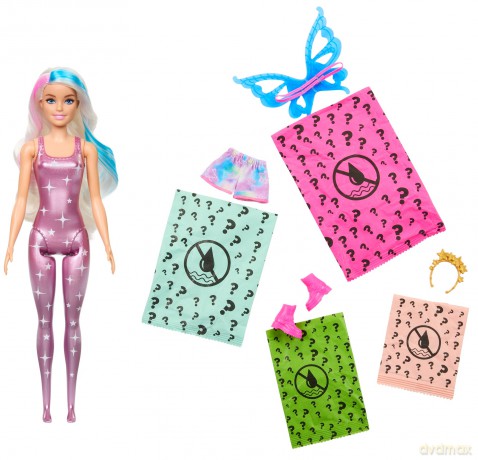 Lalka Barbie Color Reveal seria Galaktyczna Tęcza mix HJX61