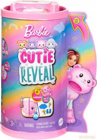 Lalka Barbie Cutie Reveal Chelsea Miś Seria Słodkie stylizacje HKR19