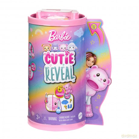 Lalka Barbie Cutie Reveal Chelsea Miś Seria Słodkie stylizacje HKR19