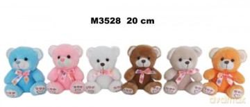 Maskotka Miś 6 kolorów 20cm 154408 mix