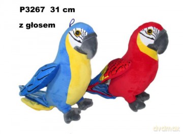 Maskotka Papuga 2 kolory 31cm z głosem 163868 mix
