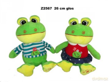 Maskotka Żaba z głosem 25cm 2 wzory 164001 mix