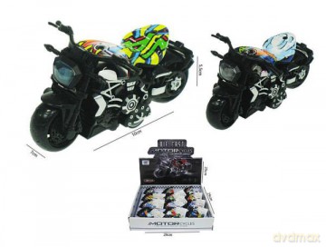 Motocykl metalowy 10,5cm 4 kolory pull back K184A22 mix
