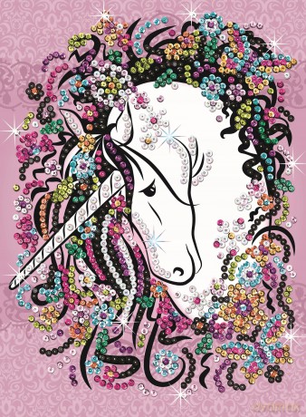 Obraz z cekinów Jednorożec 1720 Sequin Art Craft Teen Unicorn