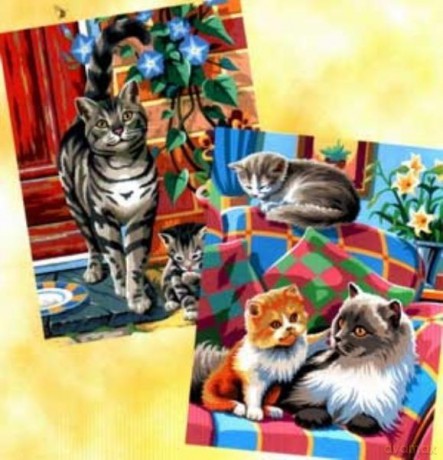 Painting by Numbers Pairs Junior Cats 0213