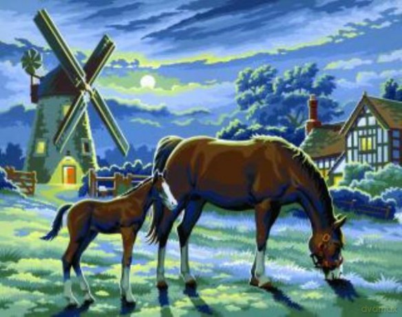 Painting by Numbers Senior Evening Pasture 0429