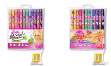 PROMO Kredki BAMBINO 12k drewn Barbie Muszkiet. nadruk. MAJEWSKI