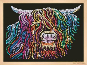 Sequin Art Blue Highland Cow 2219