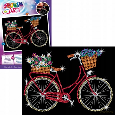 Sequin Art Purple Bicycle 1956