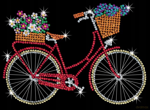 Sequin Art Purple Bicycle 1956