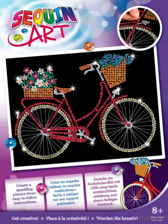 Sequin Art Purple Bicycle 1956