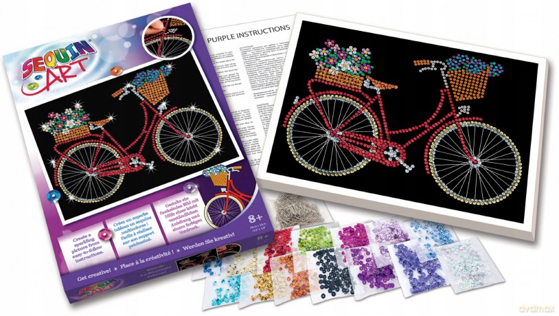 Sequin Art Purple Bicycle 1956