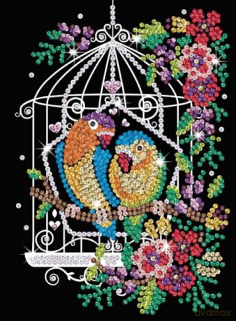 Sequin Art Purple Birdcage 1945