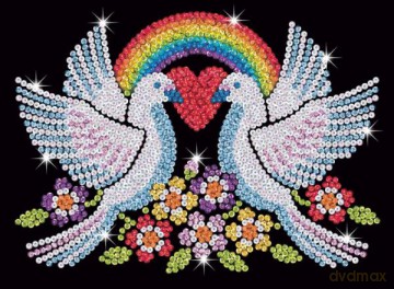 Sequin Art Purple Doves of Hope 2101