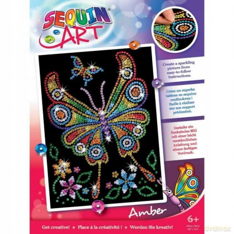 Sequin Art Red Amber Butterfly 2201
