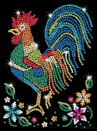 Sequin Art Red Cosmo Cockerel 2018