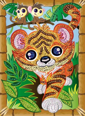 Sequin Art Smoogles Scratch the Tiger 1815