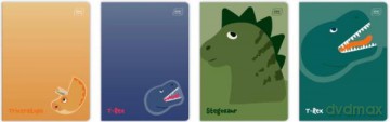 Zeszyt A5 16k kratka Dinozaurus Interdruk mix