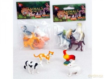 Zwierzęta gospodarstwa domowego figurki 4szt mix [FIGURKA]