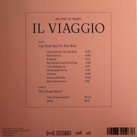 De Biasio, Melanie: Il Viaggio [2CD]