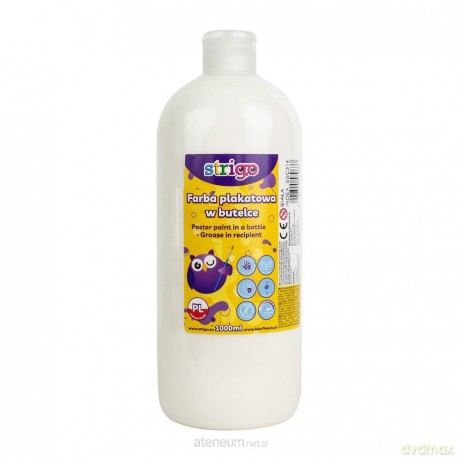 Farba plakatowa w butelce 1000ml biała