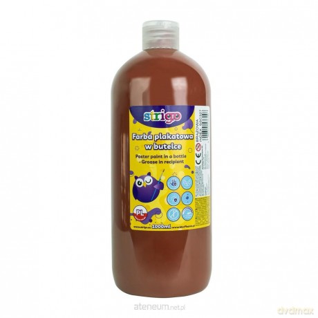 Farba plakatowa w butelce 1000ml brązowa