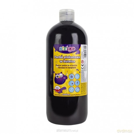 Farba plakatowa w butelce 1000ml czarna
