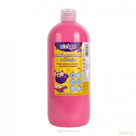 Farba plakatowa w butelce 1000ml różowy