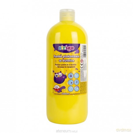 Farba plakatowa w butelce 1000ml żółta