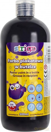 Farba plakatowa w butelce 500ml czarna