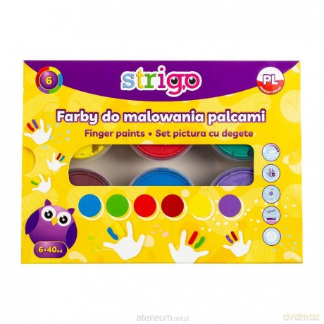 Farby do malowania palcami 40ml 6 kolorów