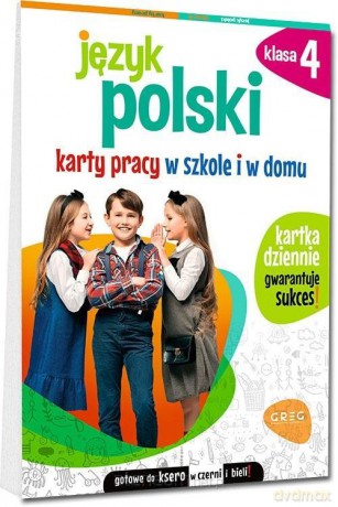 Język polski SP 4 Karty pracy w szkole i w domu - Karolina Cichocka [KSIĄŻKA]