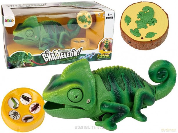 Kameleon zdalnie sterowany zielony 28cm