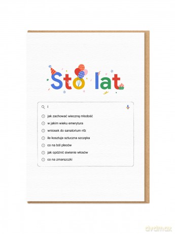 Kartka Urodziny - sto lat