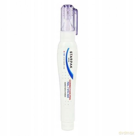 Korektor w piórze z metalową końcówką 7ml 24 sztuki