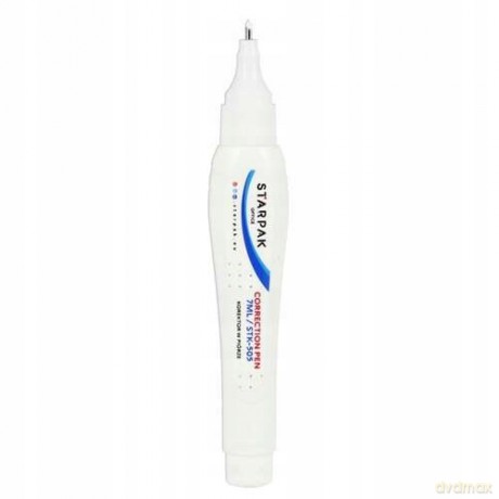 Korektor w piórze z metalową końcówką 7ml 24 sztuki