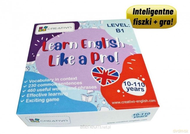 Learn English Like a Pro fiszki + gra B1 [KSIĄŻKA]