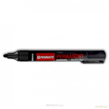 Marker permanenty okrągły czarny (12szt)