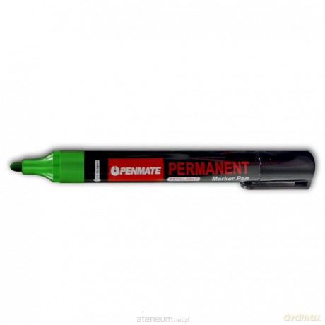 Marker permanenty okrągły zielony (12szt)