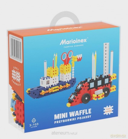 Mini Waffle 140 elementów Przyborniki pojazdy [KLOCKI]
