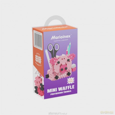 Mini Waffle 70 elementów Przybornik świnka [KLOCKI]