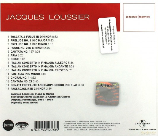 Jacques Loussier: Play Bach Highlights [CD]