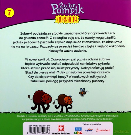 Żubr Pompik. Odkrycia (Tom 7) Cudowne pszczoły - Tomasz Samojlik [KSIĄŻKA]