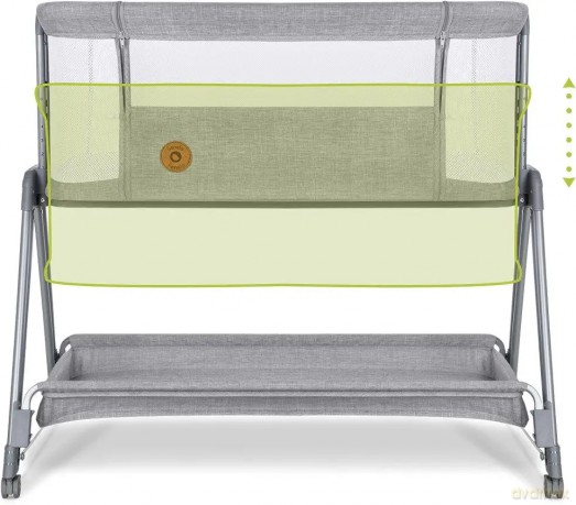 Łóżeczko dostawne Luna Grey Concrete 2 w 1