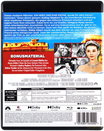 Roman Holiday (Rzymskie wakacje) [Blu-Ray 4K]+[Blu-Ray]