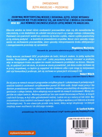 Dynamics of Team Engagement: DISC D3 as the key to effective recruitment, relationship-building and competence development w wersji ze słownikiem - Anna Sarnacka, Bradley Smith, Bartłomiej Zakrzewski [KSIĄŻKA]