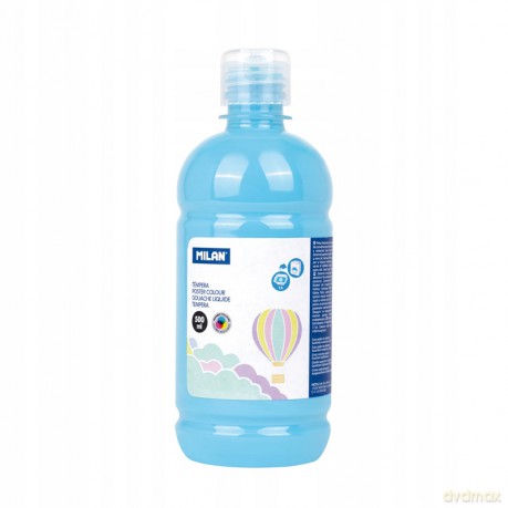 Farba tempera butelka 500 ml PASTEL jasny niebieski